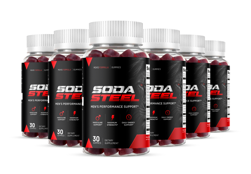 Six bottles of Soda Steel